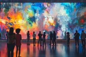 vibrant-art-exhibition-stockcake