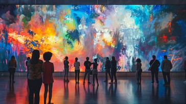 vibrant-art-exhibition-stockcake